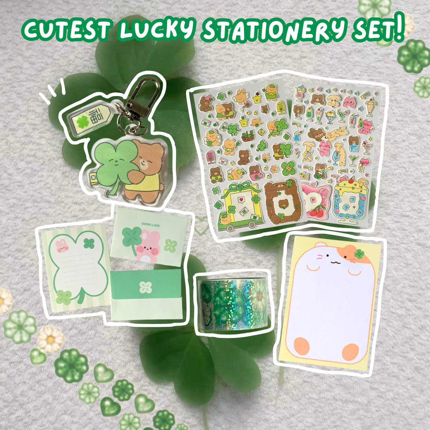 Cutest Lucky Stationery Set 🍀✨