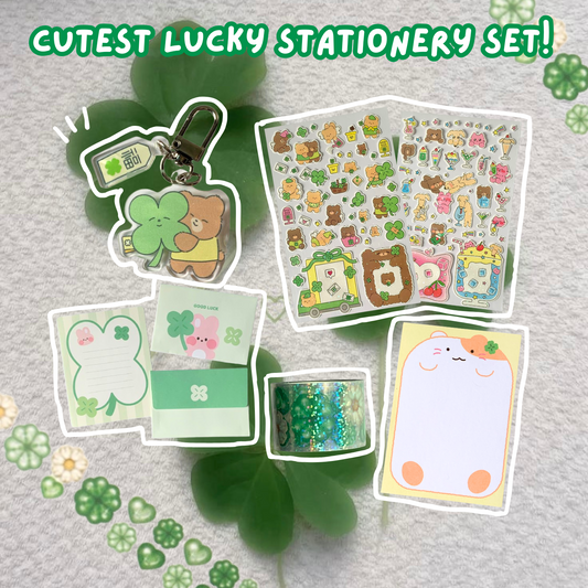 Cutest Lucky Stationery Set 🍀✨